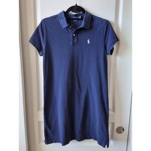 Polo Ralph Lauren M The Mesh Mini Cotton Pique Polo Dress Preppy Iconic Sporty